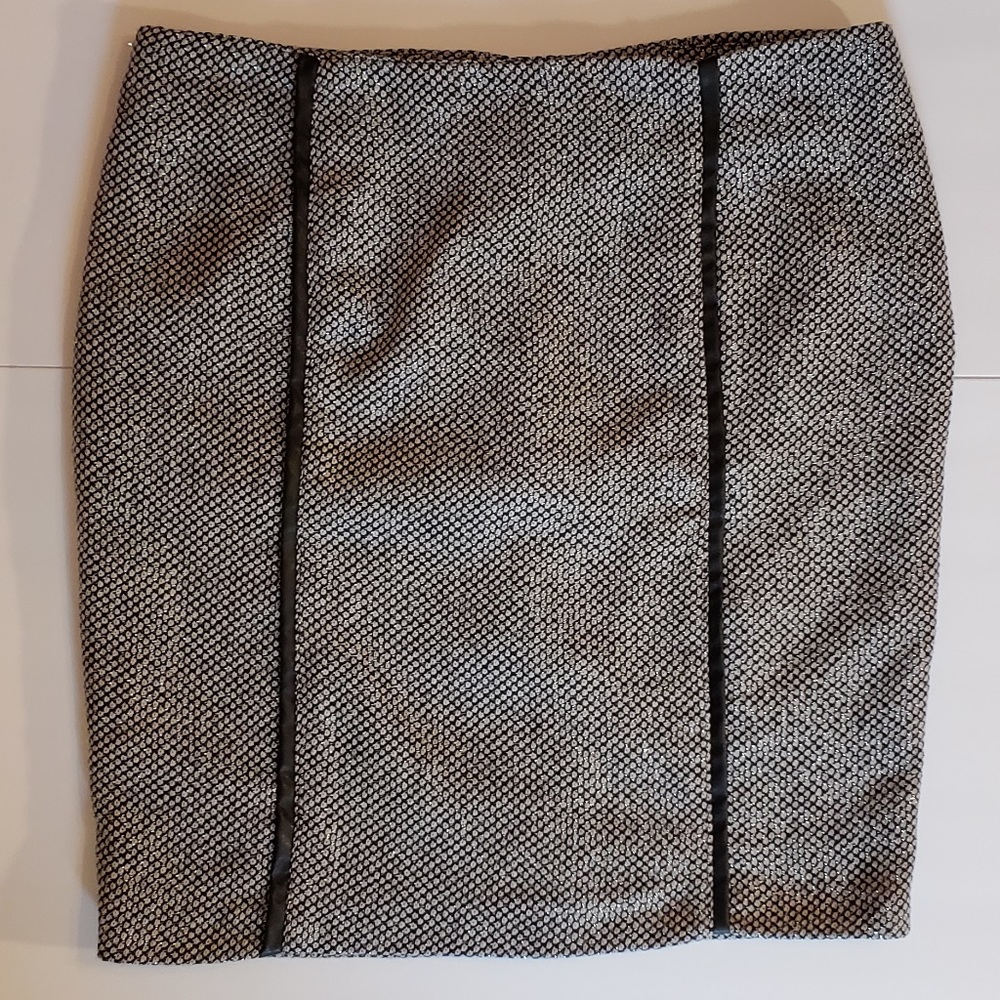 Cynthia Rowley Black & Gray Pencil Skirt 10 NWT